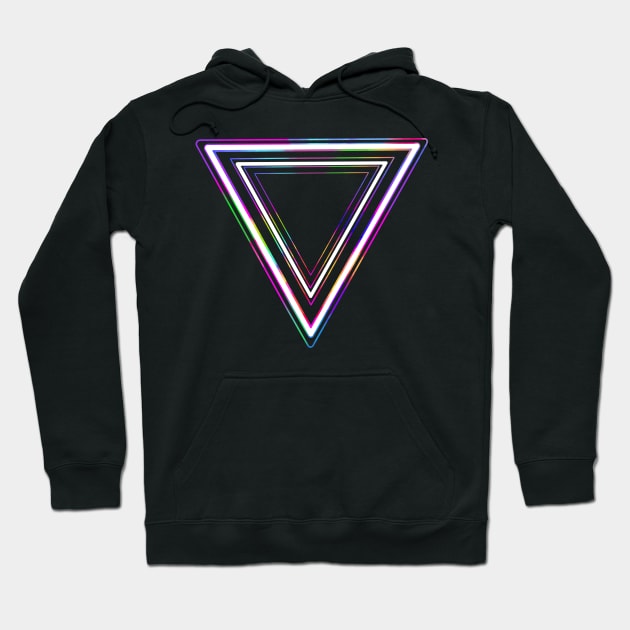 Geometric Triangles of 1980s Hoodie by Art by Deborah Camp